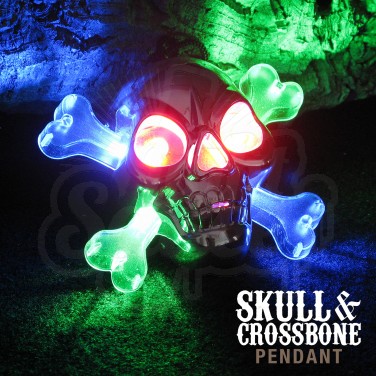 Flashing Skull & Crossbone Pirate Necklace Wholesale