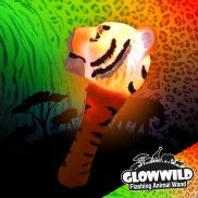Tiger Mini Flashing Animal Wand 7" 