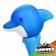 Dolphin Mini Flashing Animal Wand 7"  9